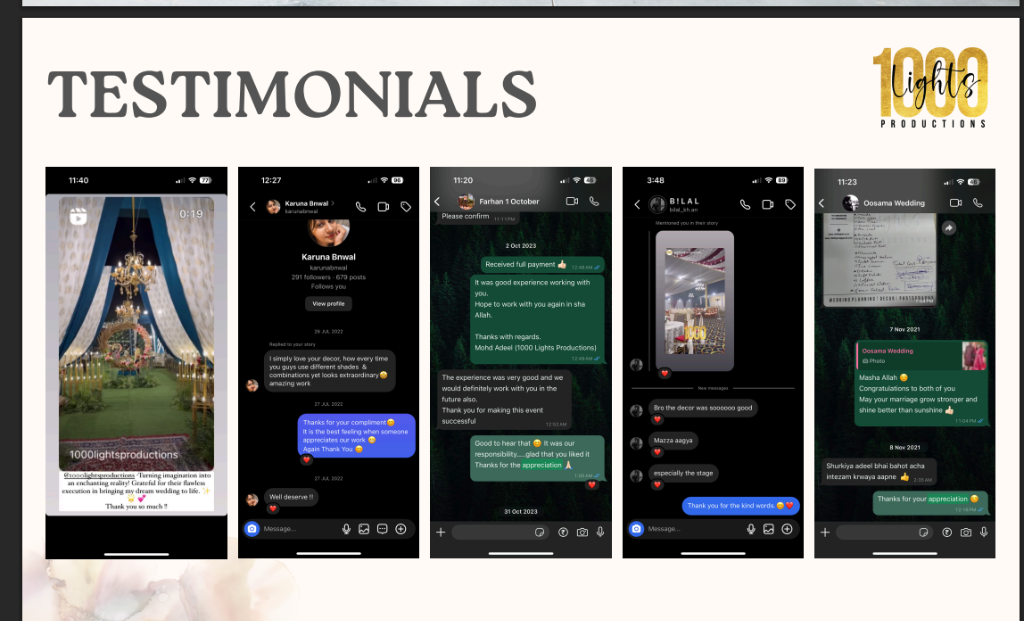 Client Testimonials Part 1